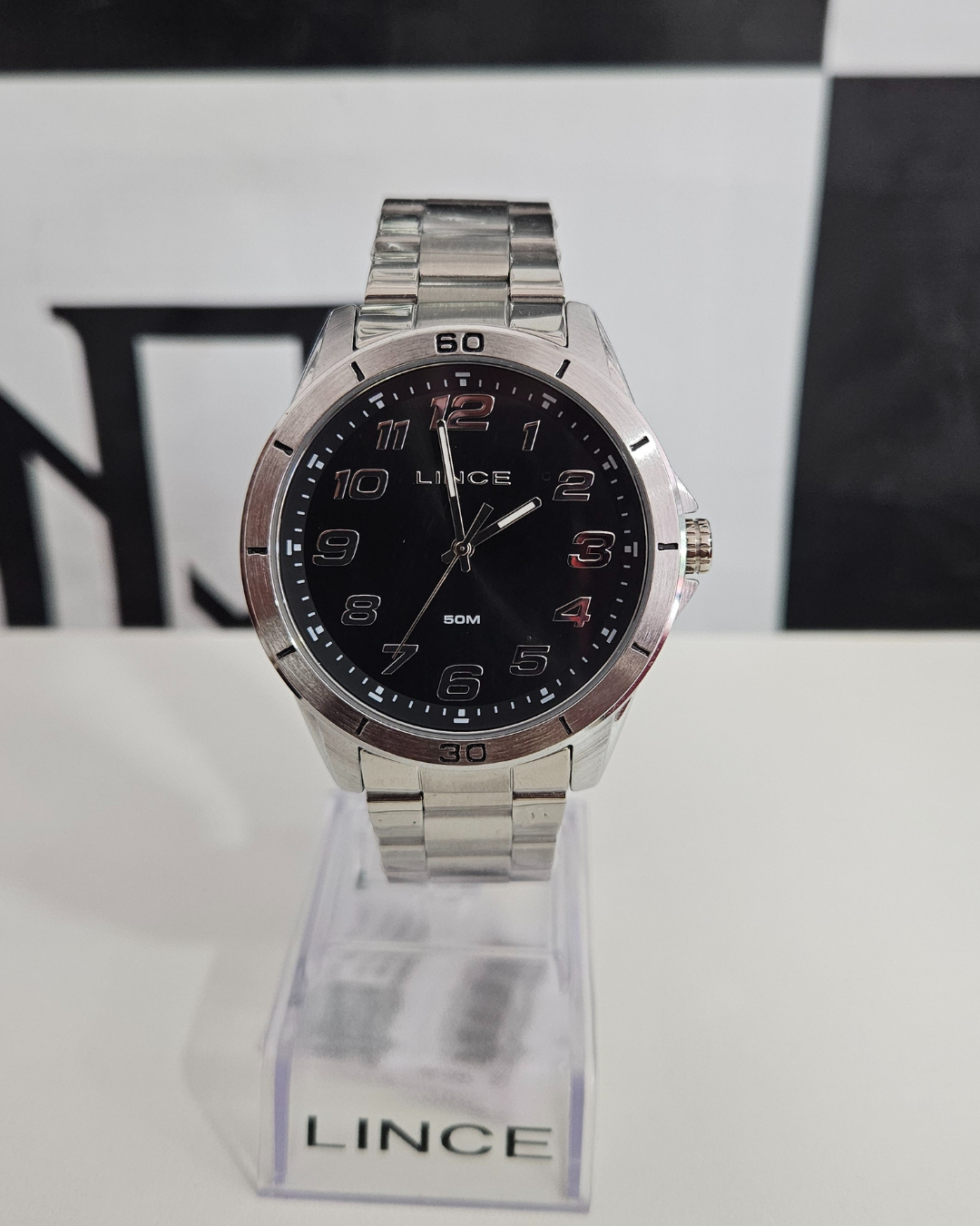 Relógio Lince Masculino Prata Analógico