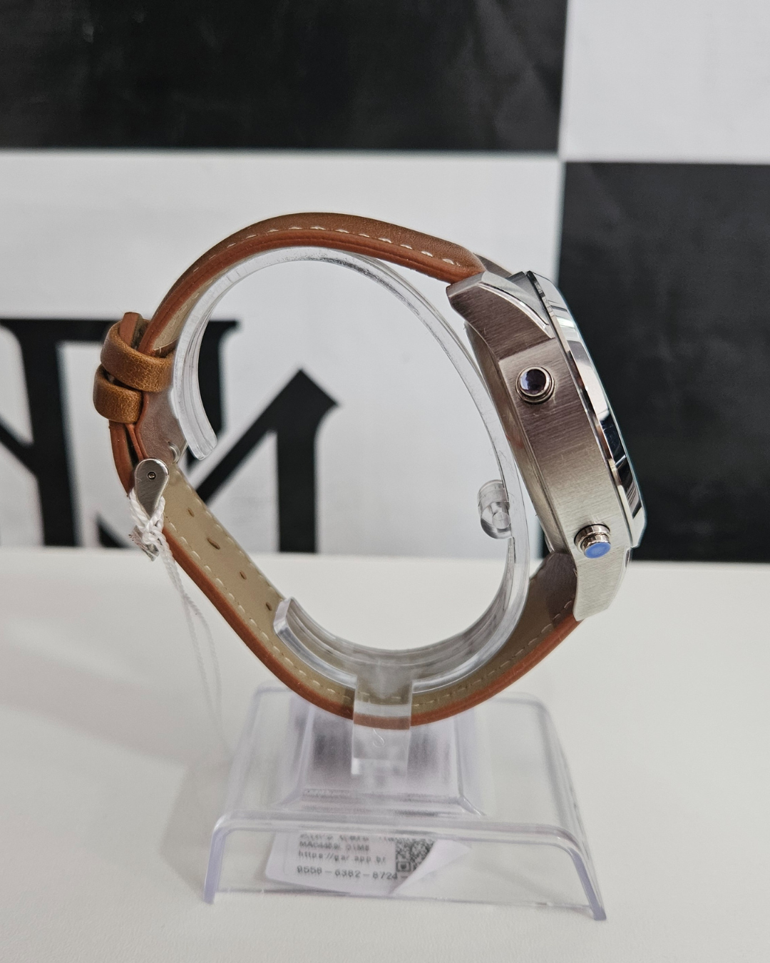 Relogio Lince Masculino Anadigi Pulseira Couro