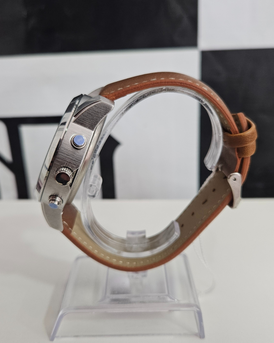 Relogio Lince Masculino Anadigi Pulseira Couro