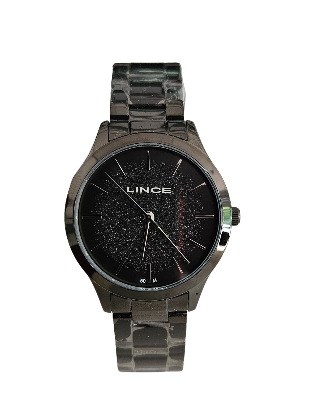 Relógio Lince Feminino Preto All Black com Mostrador Cintilante