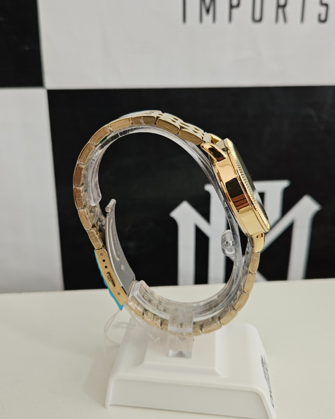 Relógio Feminino Lince Dourado com Numerais Romanos