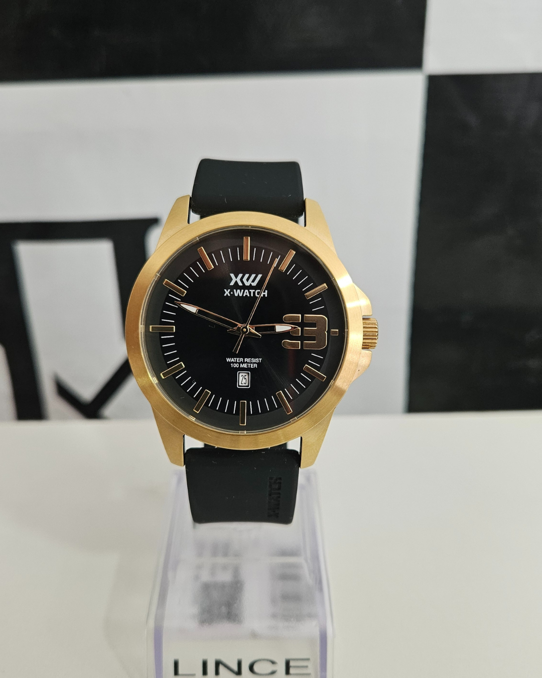 Relógio X-Watch Masculino Dourado XTEEL Silicone