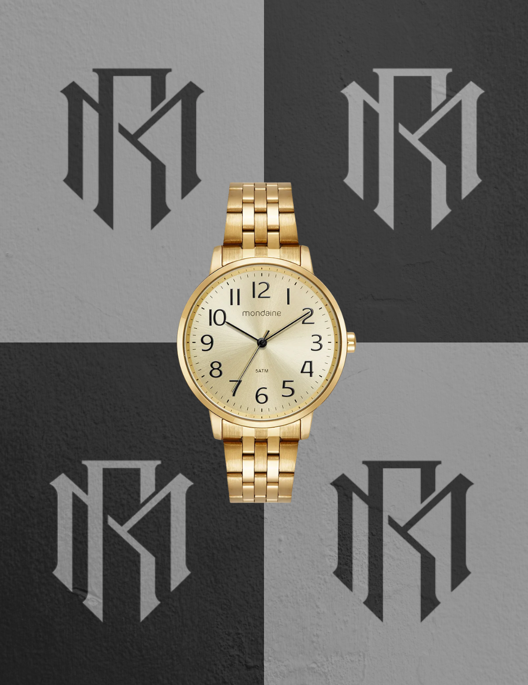 Kit Relógio Mondaine 99909LPMKDE1K1 Dourado Clássico com Colar
