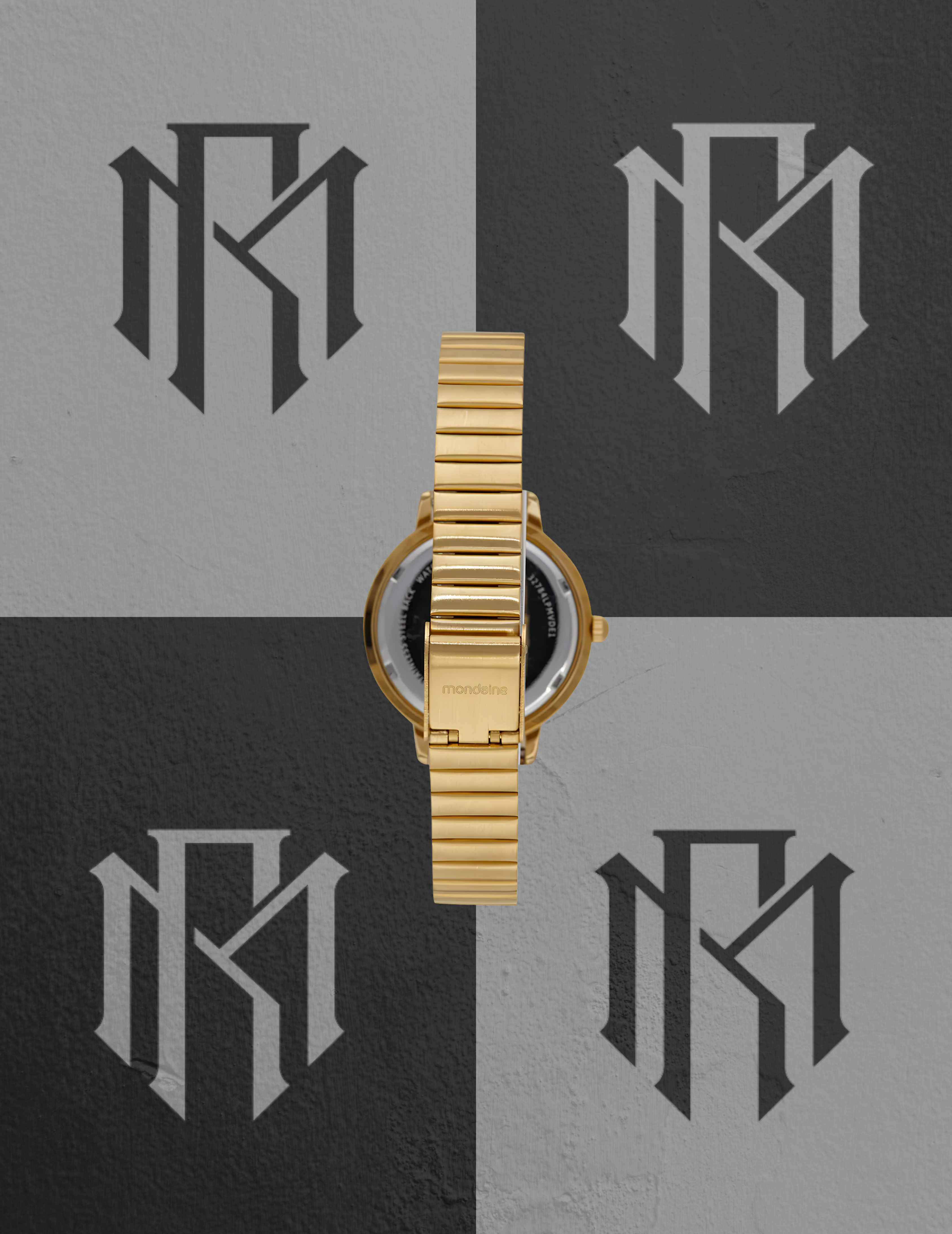 Kit Relógio Mondaine 32784LPMVDE1 Dourado Minimalista com Pulseira