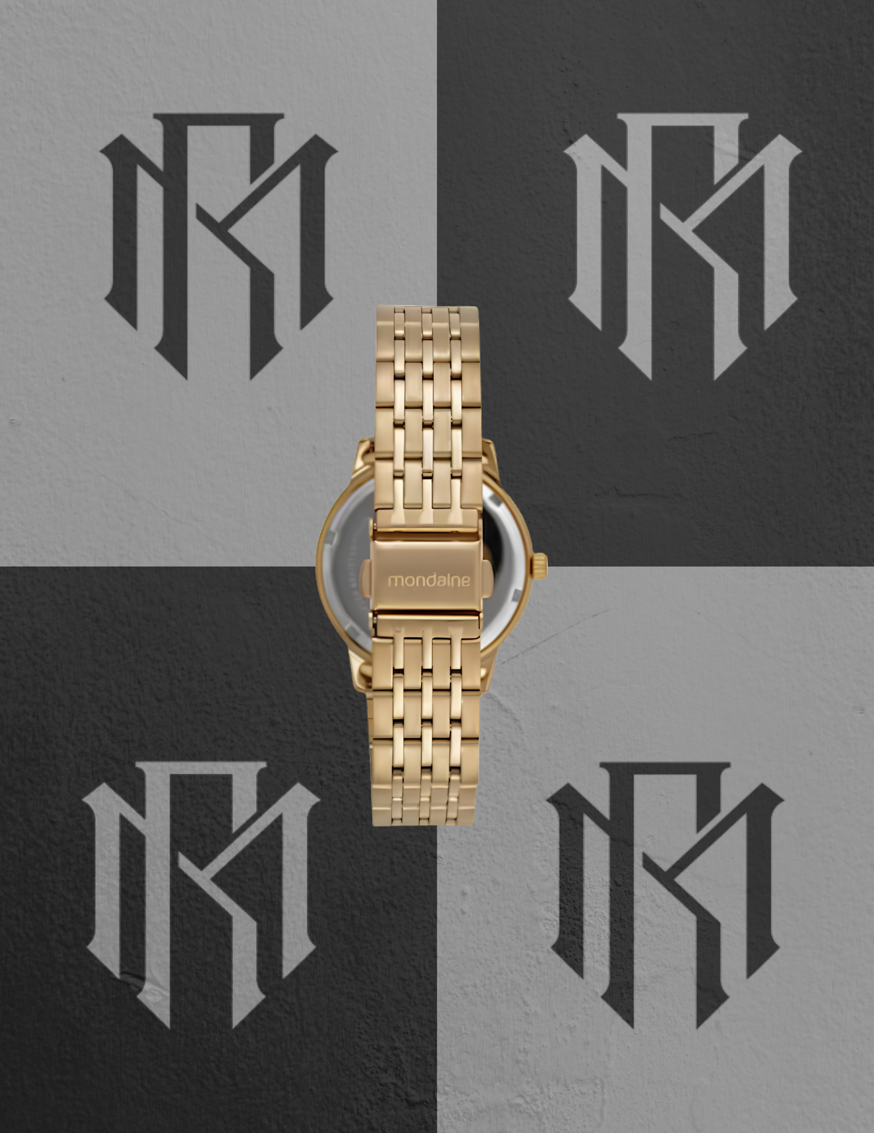 Relógio Mondaine 32841LPMVDE1 Feminino Dourado Catraca Serrilhada 40mm