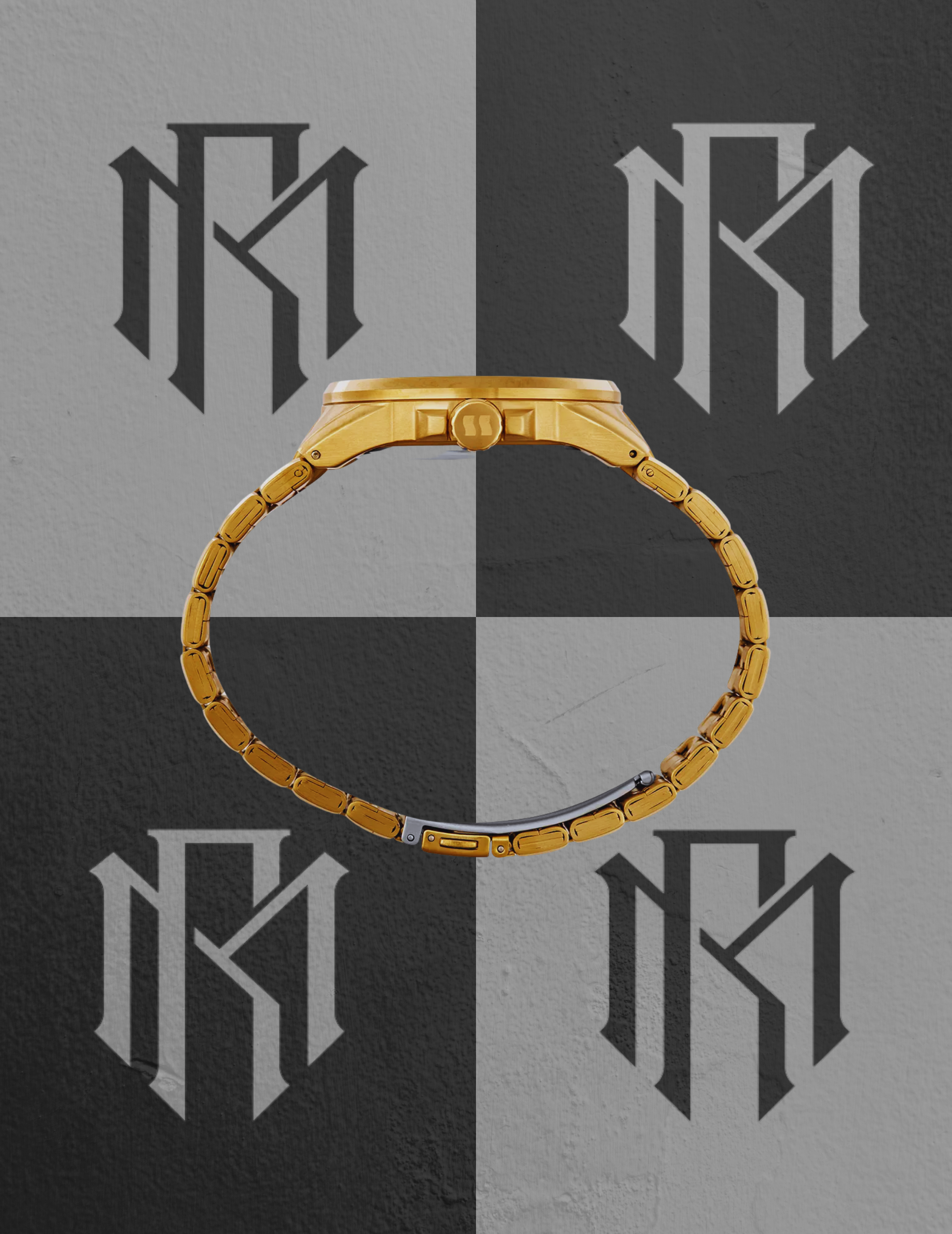 Relógio Seculus 44316GPSVDA3 Cronógrafo 3D Dourado Preto 48mm 5ATM