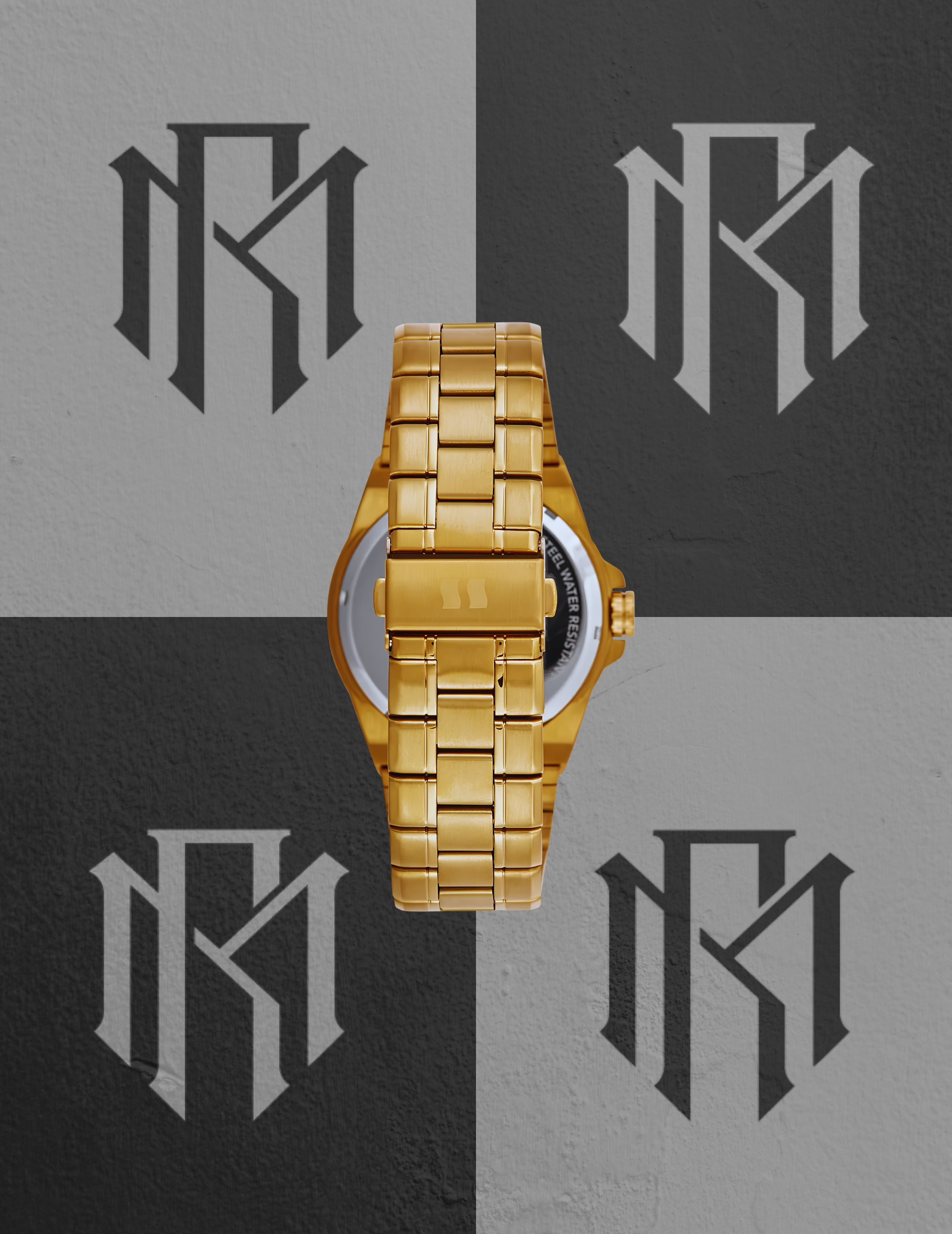 Relógio Seculus 44316GPSVDA3 Cronógrafo 3D Dourado Preto 48mm 5ATM