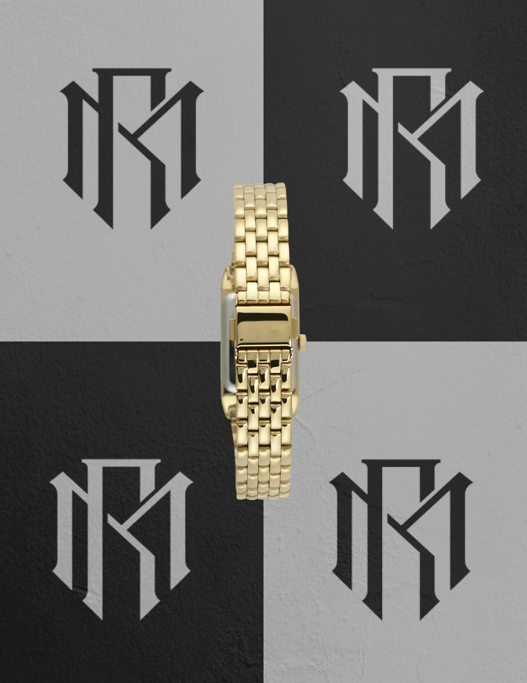 Relógio Mondaine 32495LPMVDE1 Feminino Quadrado Dourado com Pedras