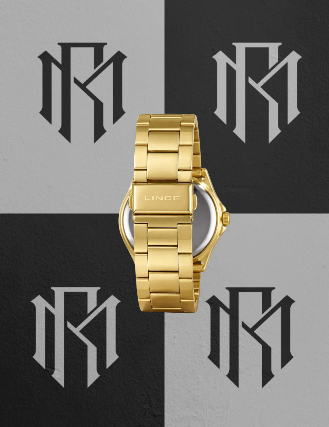 Relógio Lince LRGJ179L38 Dourado Feminino com Pedras 50m