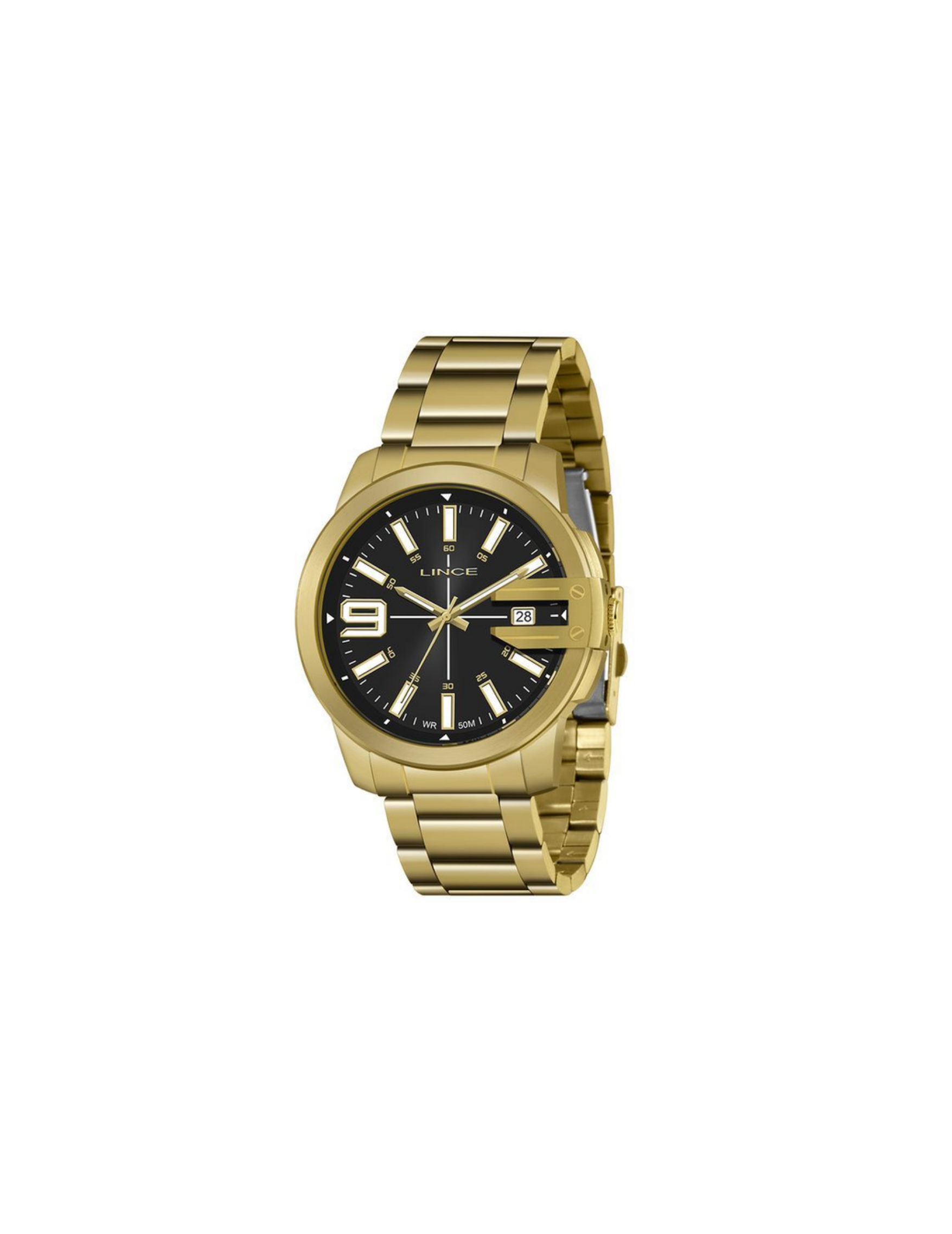 Relógio Lince Masculino MRG4708L P2KX Dourado Analógico 50m