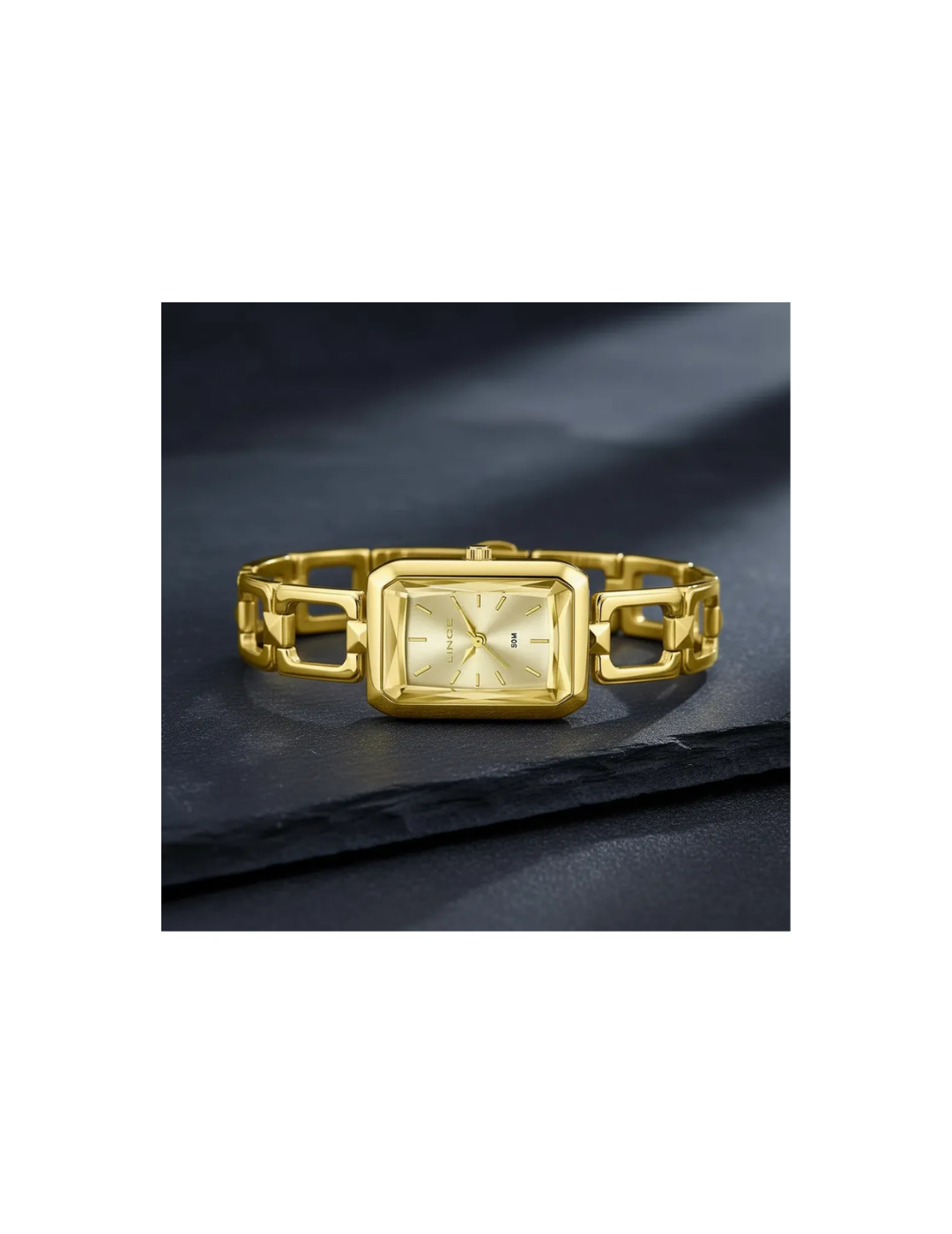 Relógio Lince LQG4839L23 C1KX Feminino Dourado Quadrado 50m