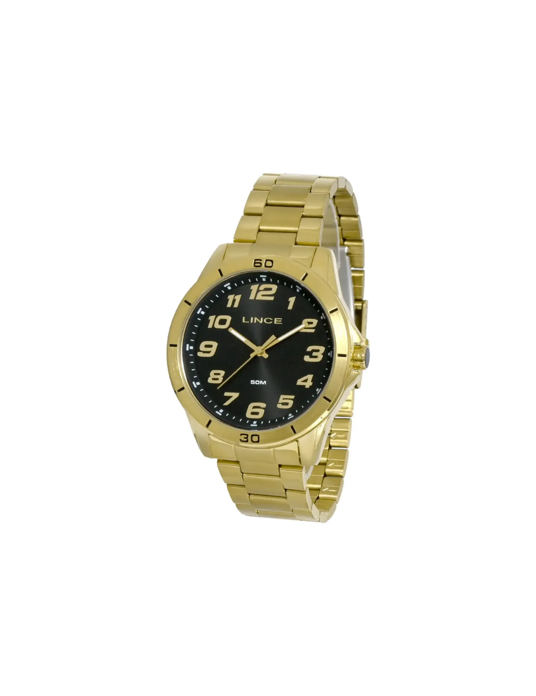 Relógio Lince MRGM003L46 Dourado Preto Numerado 50m