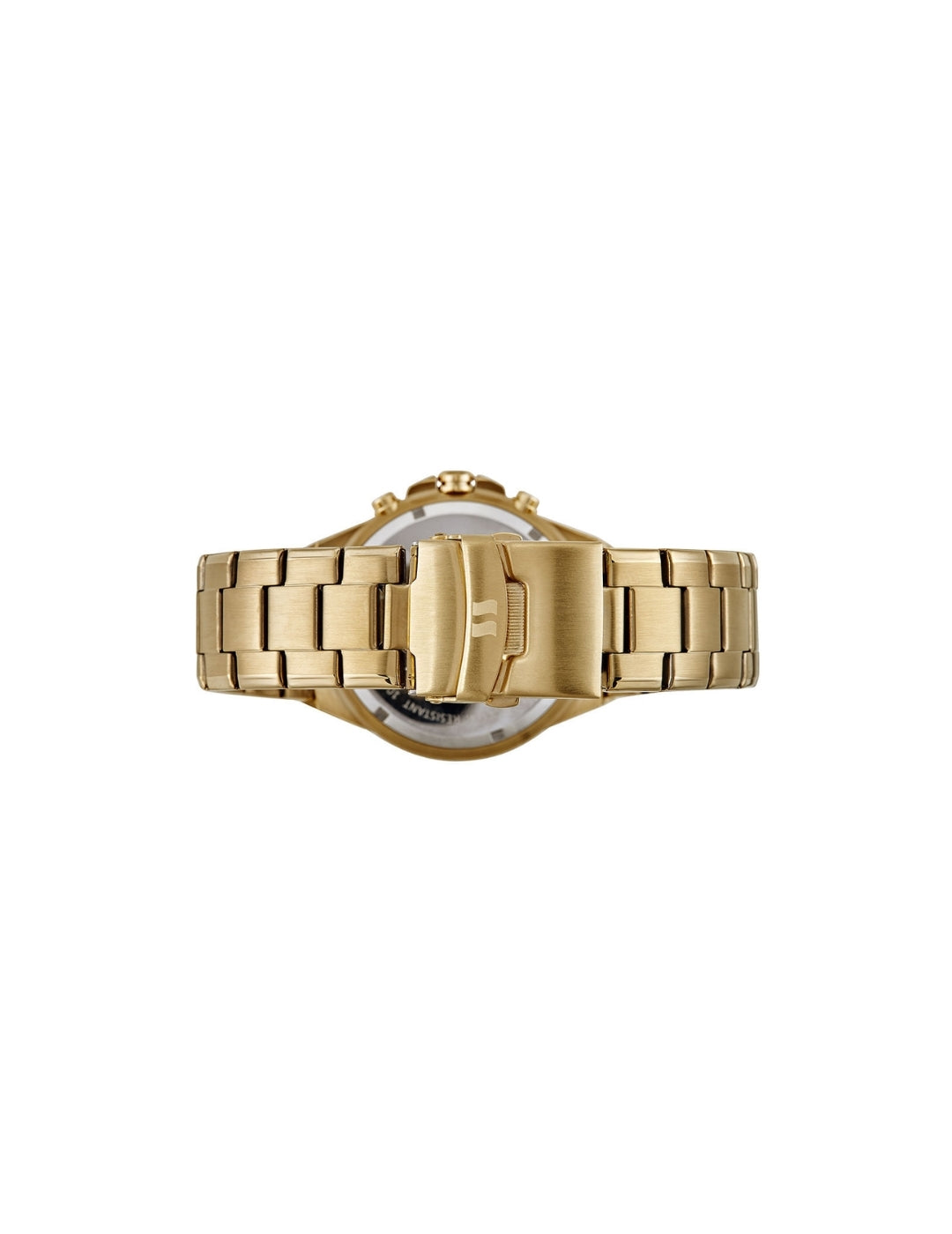 Relógio Masculino Cronógrafo Vidro Abaulado Dourado