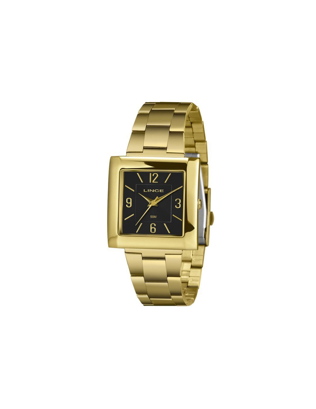 Relógio Lince LQG4767L34 P2KX Feminino Dourado Quadrado 50m