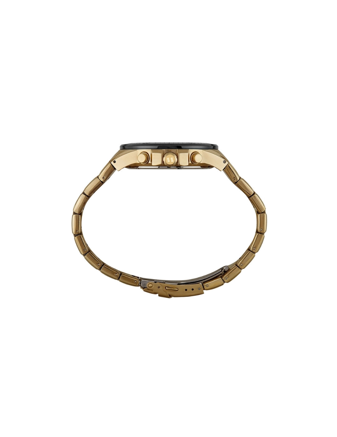 Relógio Masculino Cronógrafo Vidro Abaulado Dourado