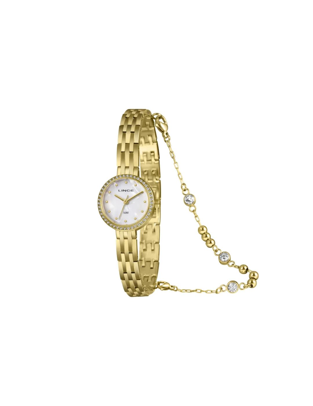 Relógio Lince LRGH293L23 C1KX Feminino Mini Dourado 50m