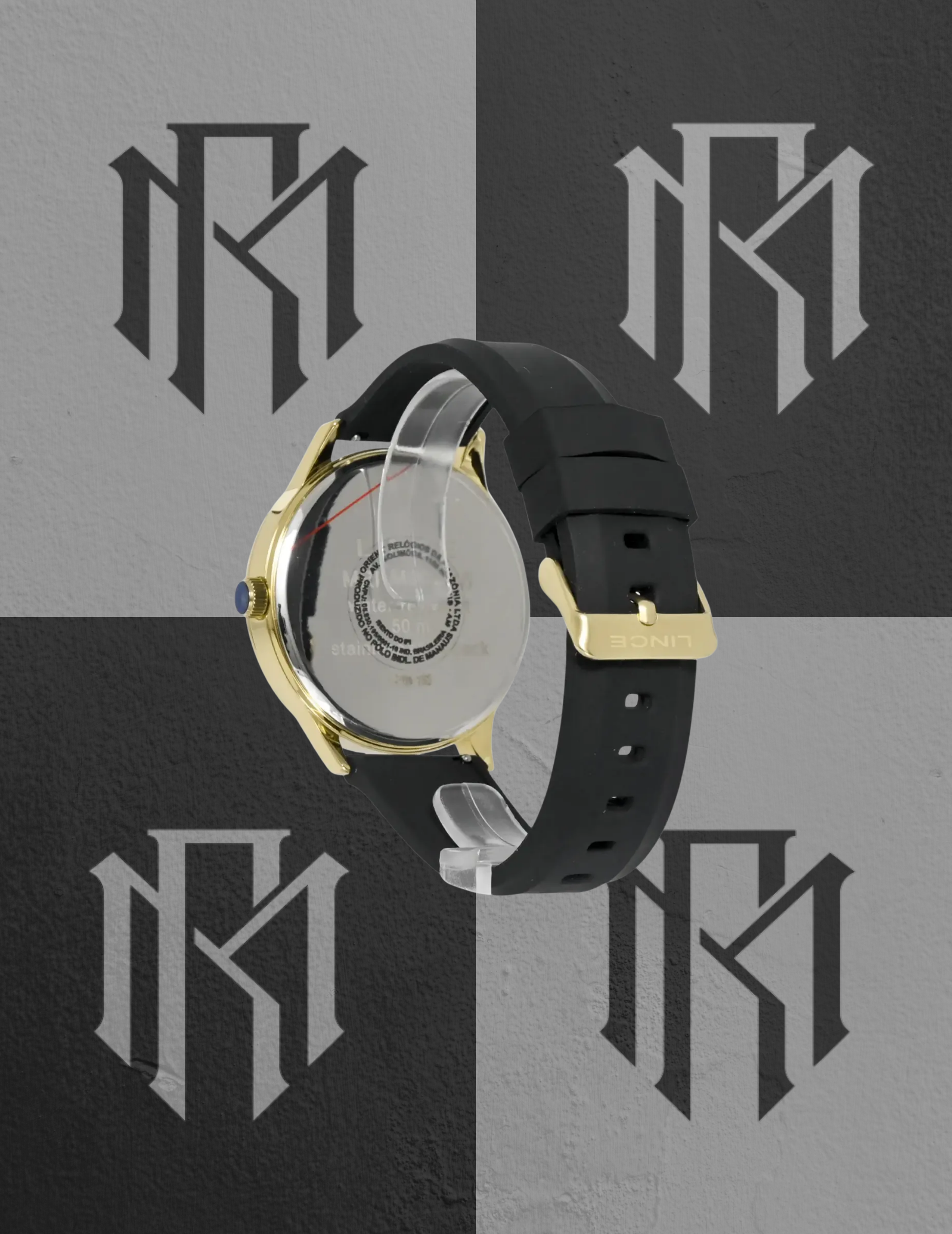 Kit Relógio Lince MRPM002L46 Dourado com Números