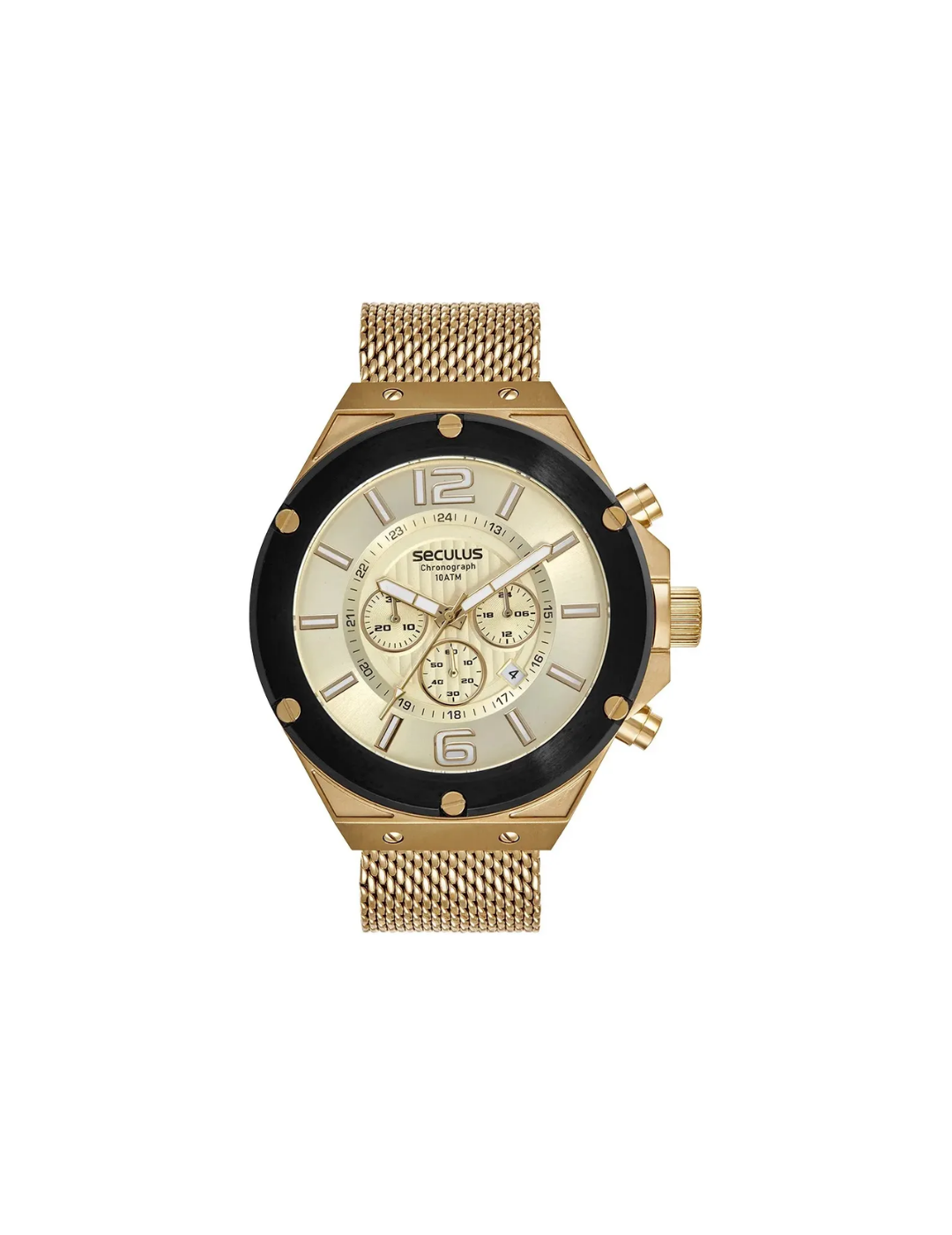 Relógio Seculus 44131GPSVHA2 Dourado Cronógrafo 10ATM