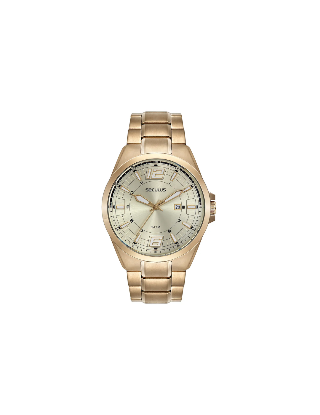 Relógio Masculino Casual Seculus Dourado - REF. 44234gpsvda3 RM IMPORTS