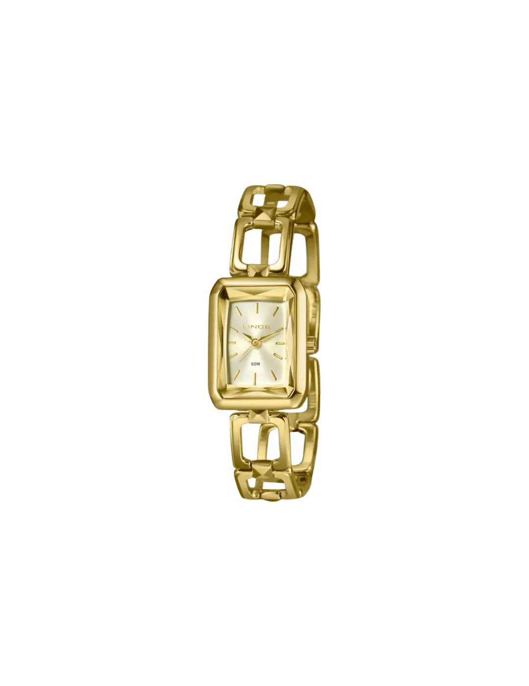 Relógio Lince LQG4839L23 C1KX Feminino Dourado Quadrado 50m