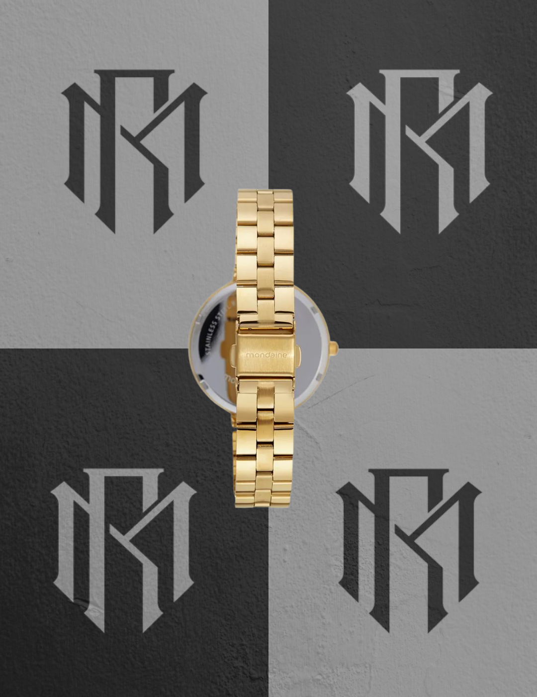 Relógio Mondaine 32672LPMVDE1 Dourado Cristais Clássico 38mm