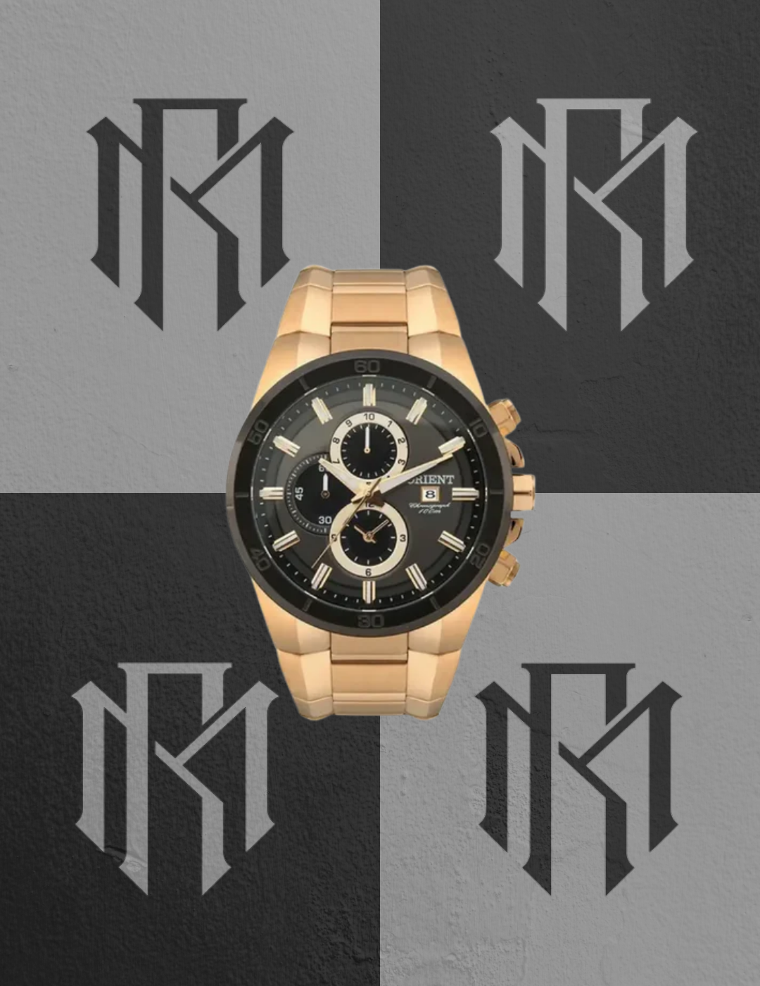 Relógio Masculino Orient Dourado Cronógrafo