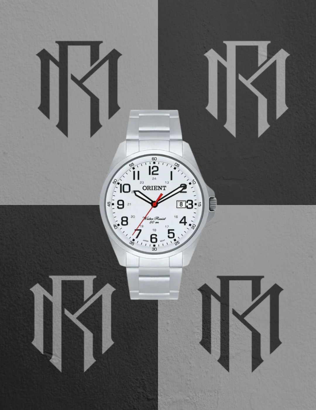 Relogio Masculino Orient Prata Mbss1171 Original Fundo Branco