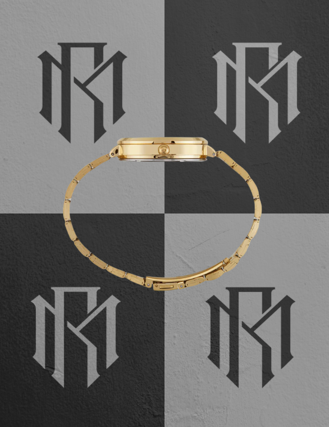 Relógio Feminino Cristais Dourado 32672LPMVDE1