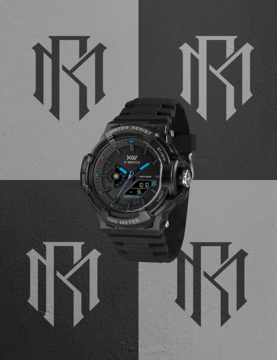 Relógio X-Watch XMPPA361 P1PX Preto Esportivo Anadigi 100m
