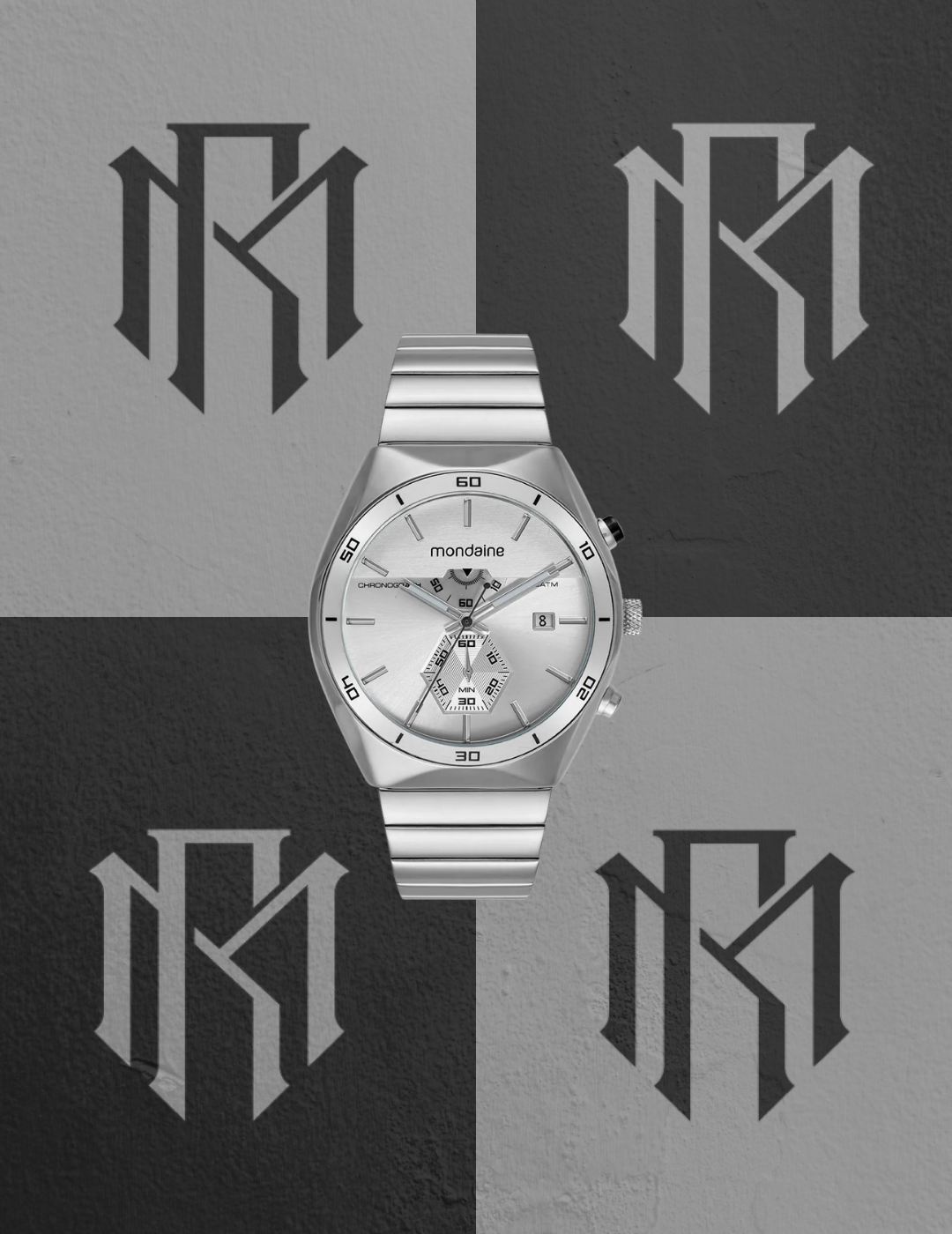 Relógio Mondaine Masculino Casual Prata 32879G0MVNE1