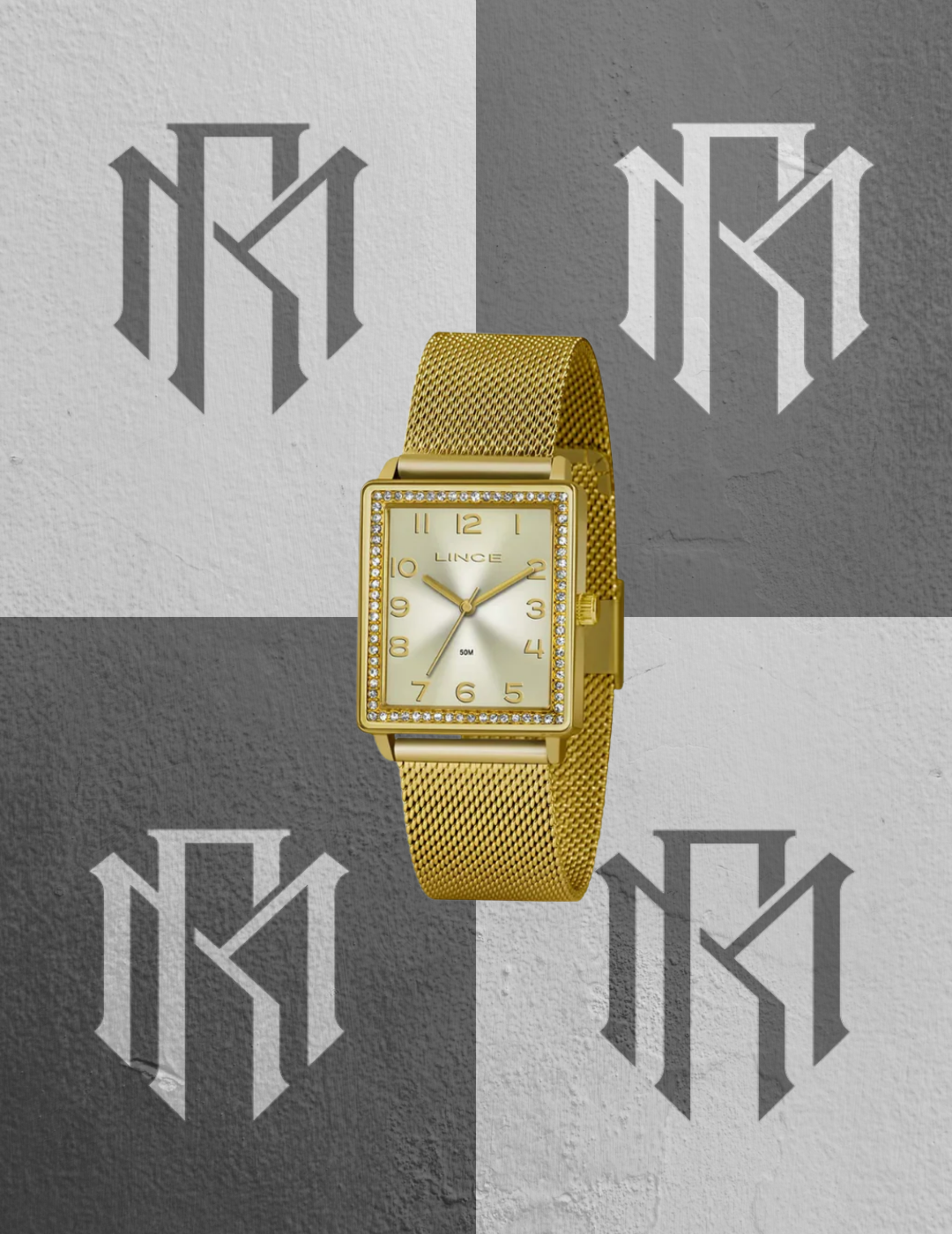 Relógio Lince Feminino Dourado