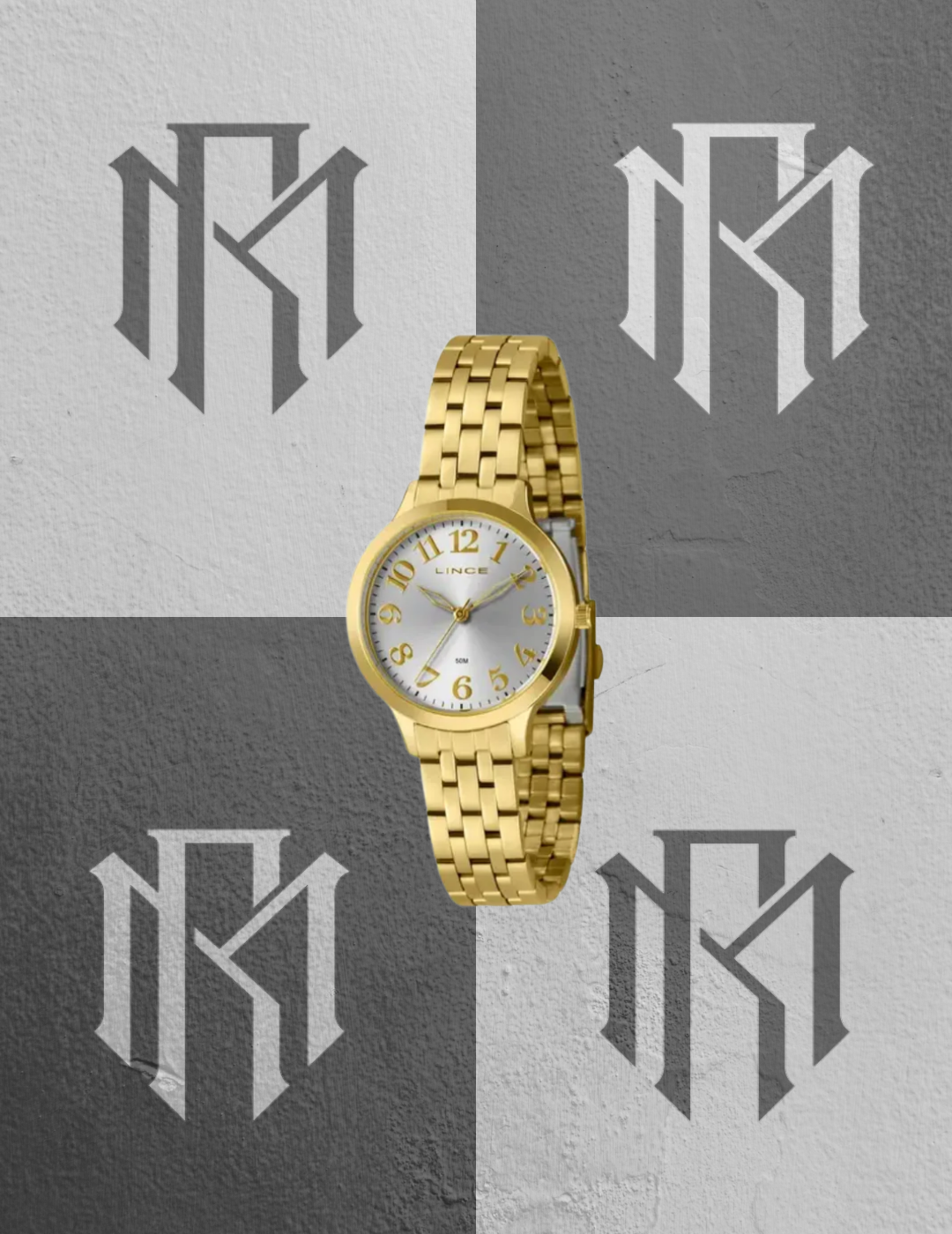 Relógio Lince Feminino Dourado ANALOGICO