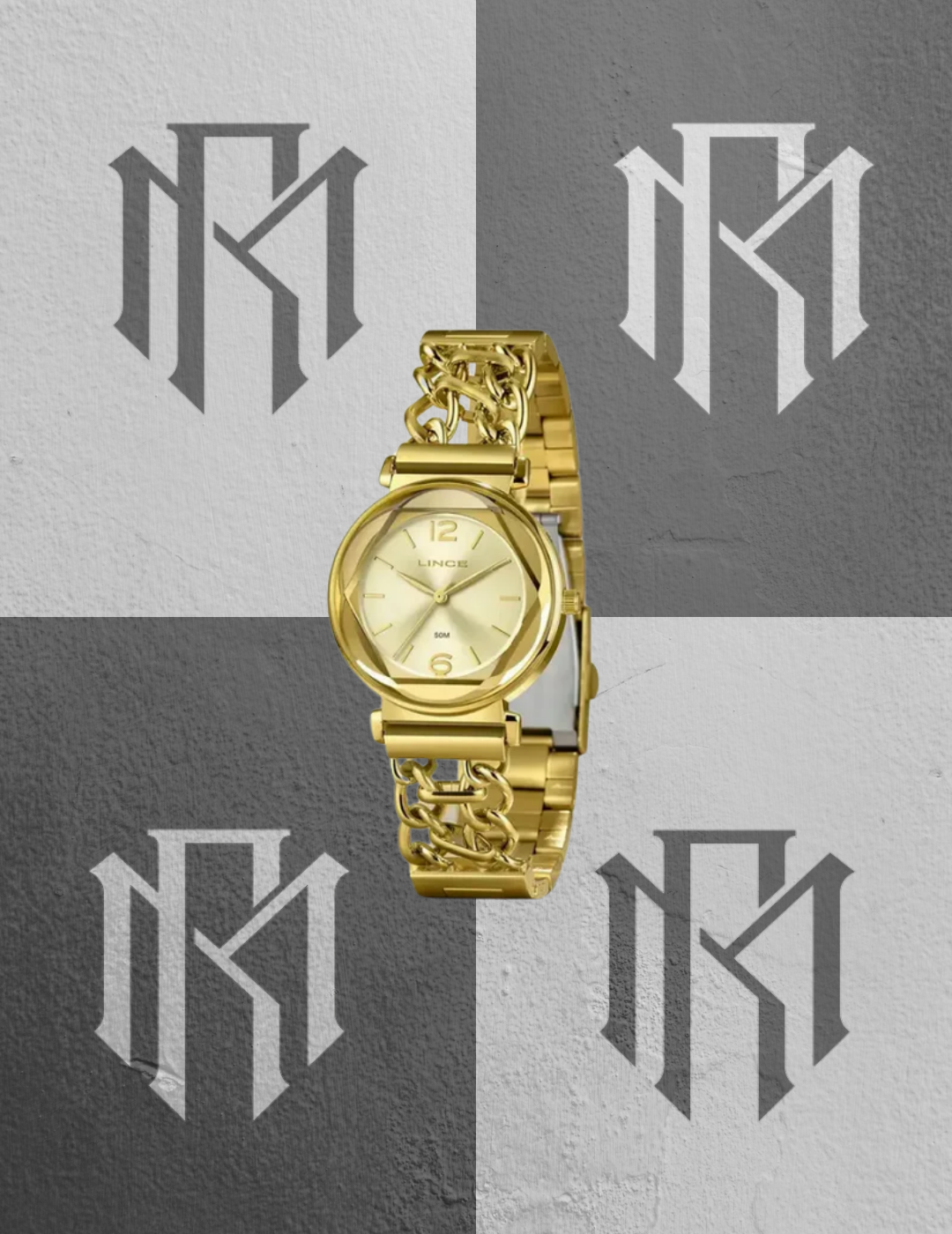 Relógio Lince LRG4841L34 C2KX Feminino Dourado 50m