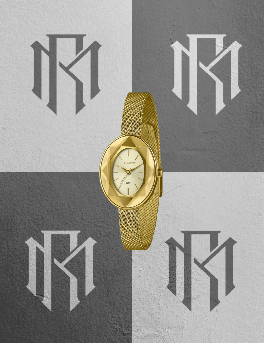 Relógio Lince LRG4828L27 C1KX Feminino Dourado Grace 50m