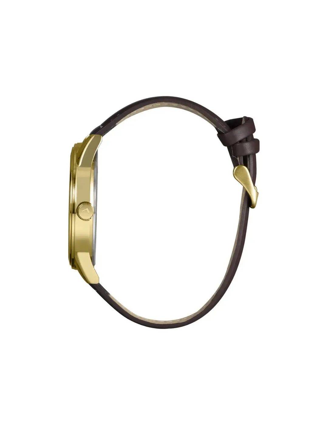 Relógio Lince Masculino Analógico Dourado Preto Couro Marrom RM IMPORTS