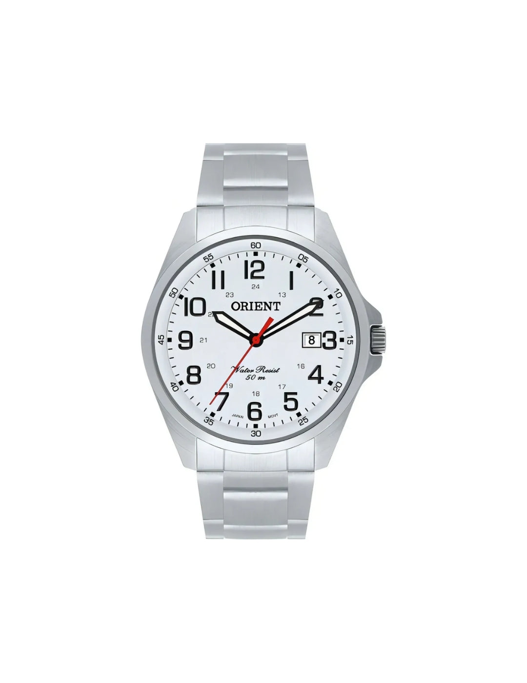 Relogio Masculino Orient Prata Mbss1171 Original Fundo Branco RM IMPORTS